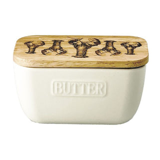 White Butter Dish - Lobster Repeat