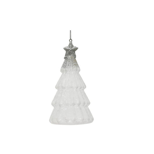 Transparent Frost White 4 Teir Tree Shaped Tree Decoration