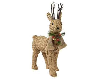 Rattan Standing Stag Decpration