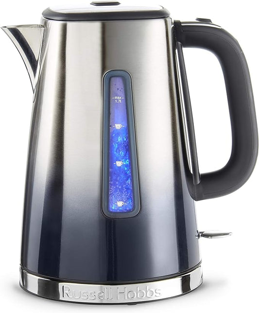 Eclipse Stainless Steel & Midnight Blue Ombre 1.7L Electric Cordless Kettle