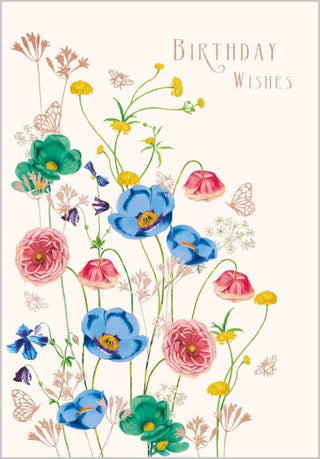 Birthday Wishes Meadow Flowers Card