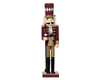 Oxblood Red with Sceptre Nutcracker