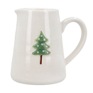 Green Tree Stoneware Mini Jug
