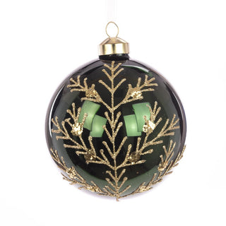 Glass Esther Green/Gold Bauble