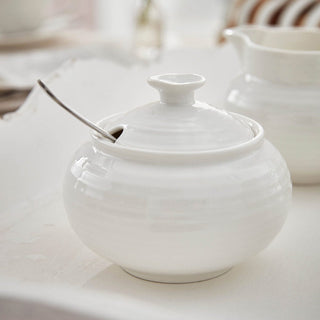 Covered Sugar Bowl White