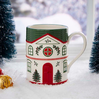 Christmas Tree Village Green Mug