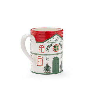 Christmas Tree Village Red Mug