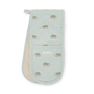 Hedgehogs Double Oven Glove Soft Green