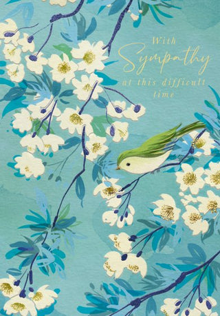 Blossom & Bird With Sympathy Card