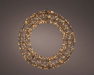 Micro LED Metal Wreath Decoration dia116cm