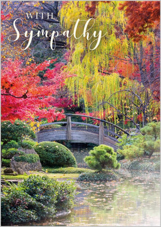 With Sympathy Wooden Bridge Card