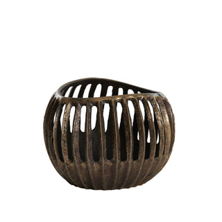 Chalco Tealight Antique Bronze Lrg