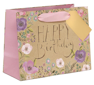 Pansy Kraft Medium Landscape Bag