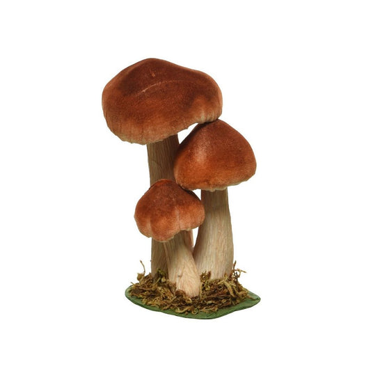 Brown Velvet Mushroom Decoration