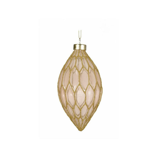 Pearl Gold Glitter Honeycomb Finial