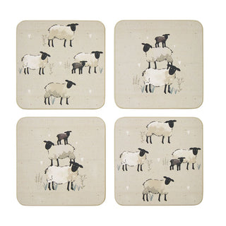 Highland Sheep Coasters Set Of 4