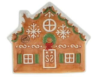 Gingerbread House Shaped Serving Plate