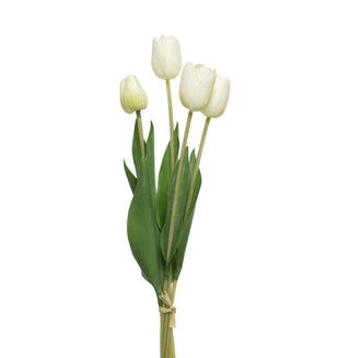 Faux Tulip Bunch - White