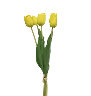 Faux Tulip Bunch - Yellow