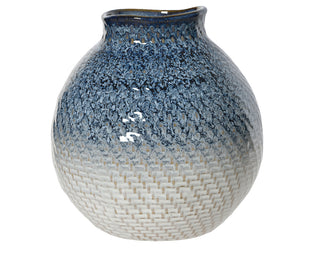 Gradient Blue Stoneware Vase