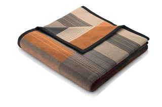 Cotton Rich Abstract Block Burnt Orange Throw