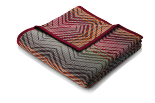 Cotton Rich Zig Zag Red Throw