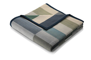 Cotton Rich Ombre Blocks Green Throw