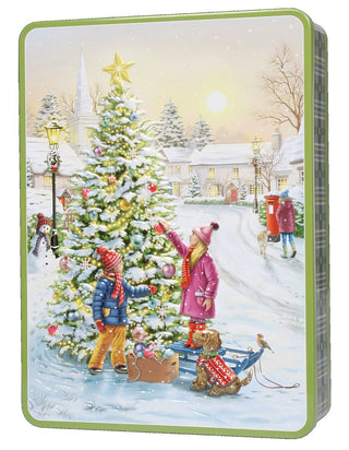 Embossed Village Tin Chocolate Chip & Short Cake Swirls 300g