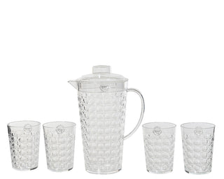 Plastic Jug & Tumbler Set - Clear