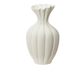 White Stoneware Vase