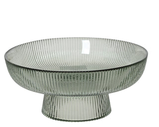 Glass Green Serving Bowl