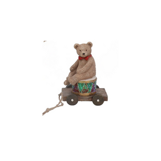 Vintage Style Bear Pull-A-Long Toy Ornament