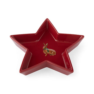 Heritage Hare Star Nibble Bowl Red