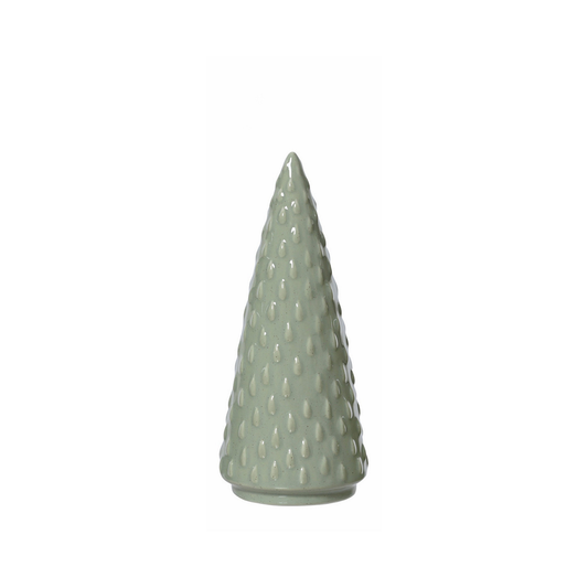 Pale Green Straight Embossed Tree Shaped Christmas Decoration