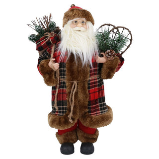 Woodland Santa in Plaid Coat Ornament