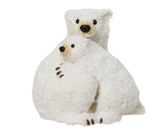 Mum & Baby Cuddling Polar Bears Christmas Decoration