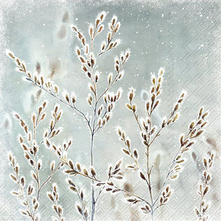 Frozen Winter Blue Grey Lunch Napkins