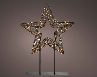 Micro LED Metal Star Decoration 37cm