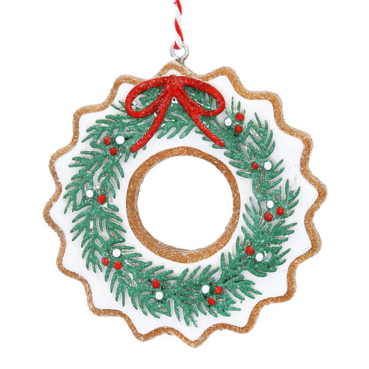 Resin Gingerbread Door Wreath Hanging Decoration