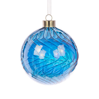 Glass Savanna Blue Bauble