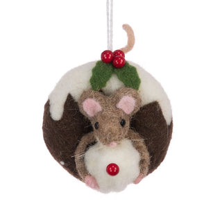 Felt Mouse In Pudding Donut Tree Decoration