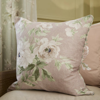 Adele Floral Chenille Cushion Rose