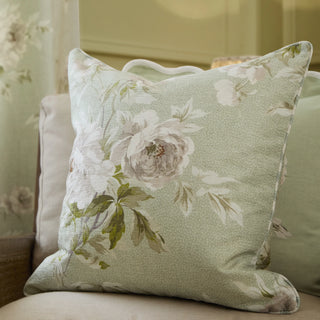 Adele Floral Chenille Cushion Sage