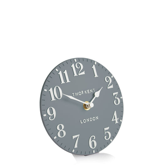 Arabic Mantel Clock 6" Flax Blue