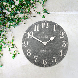 20" Outdoor Arabic Wall Clock Cement