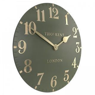 Arabic Wall Clock 20" Lichen Green