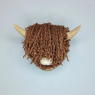 Aisla Mini Highland Cow Plaque Brown