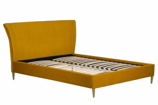 Upholstered Beds 180cm Pleated Bedstead (Turmeric)