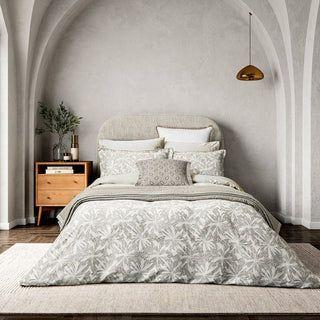 Cora Double Duvet Cover Set, Linen / Grey