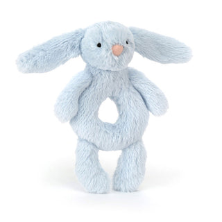 Bashful Bunny Ring Rattle Baby Blue
